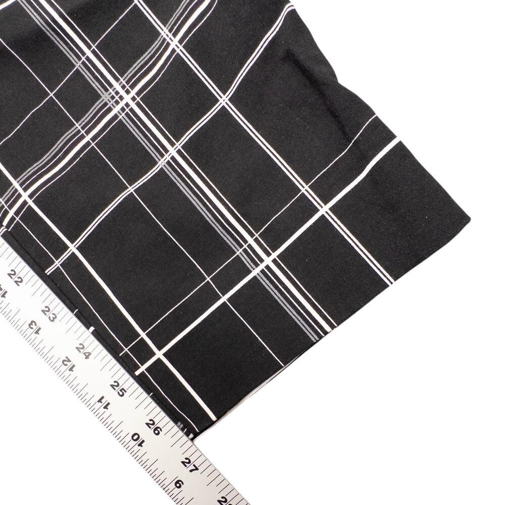 Chicos Ankle Pants Size 3R XL/16R Stretchy Pull On Plaid Black White Slimming - Picture 6 of 8